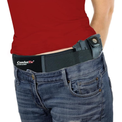 ComfortTac Ultimate Belly Band Holster Deep Concealment Edition - Black - Left-Hand
