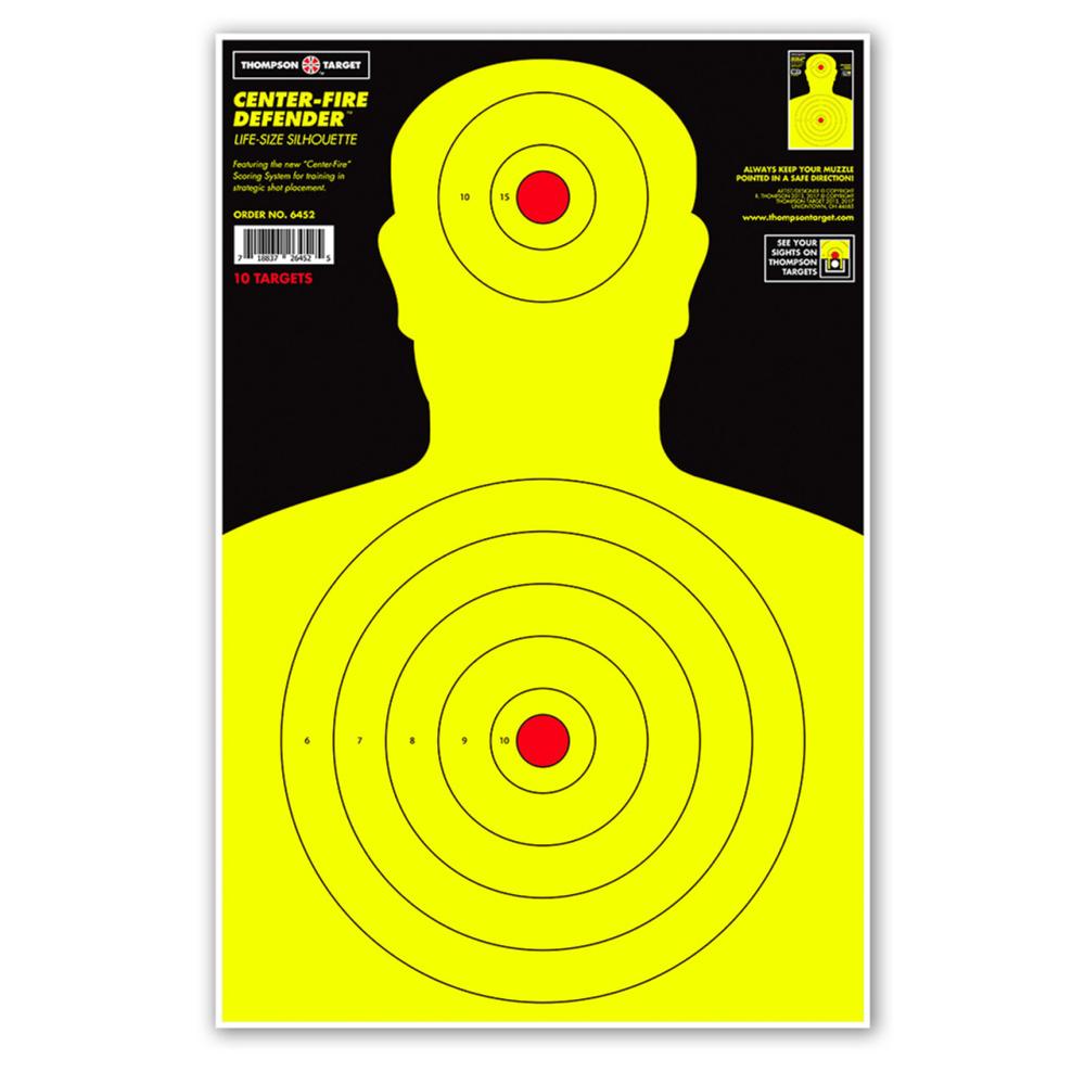 Center-Fire Life Size 12.5"x19" Silhouette Targets Center-Fire Life Size 12.5"x19" Silhouette Targets
