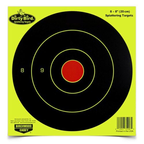 BC DIRTY BIRD YELLOW 8 BULLS-EYE TGT 50PK