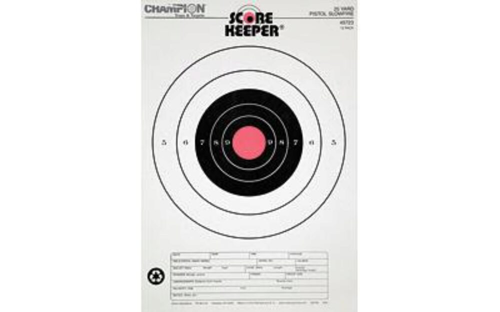 CHAMP TARGET 25YD PISTOL SLOWFIRE (12)