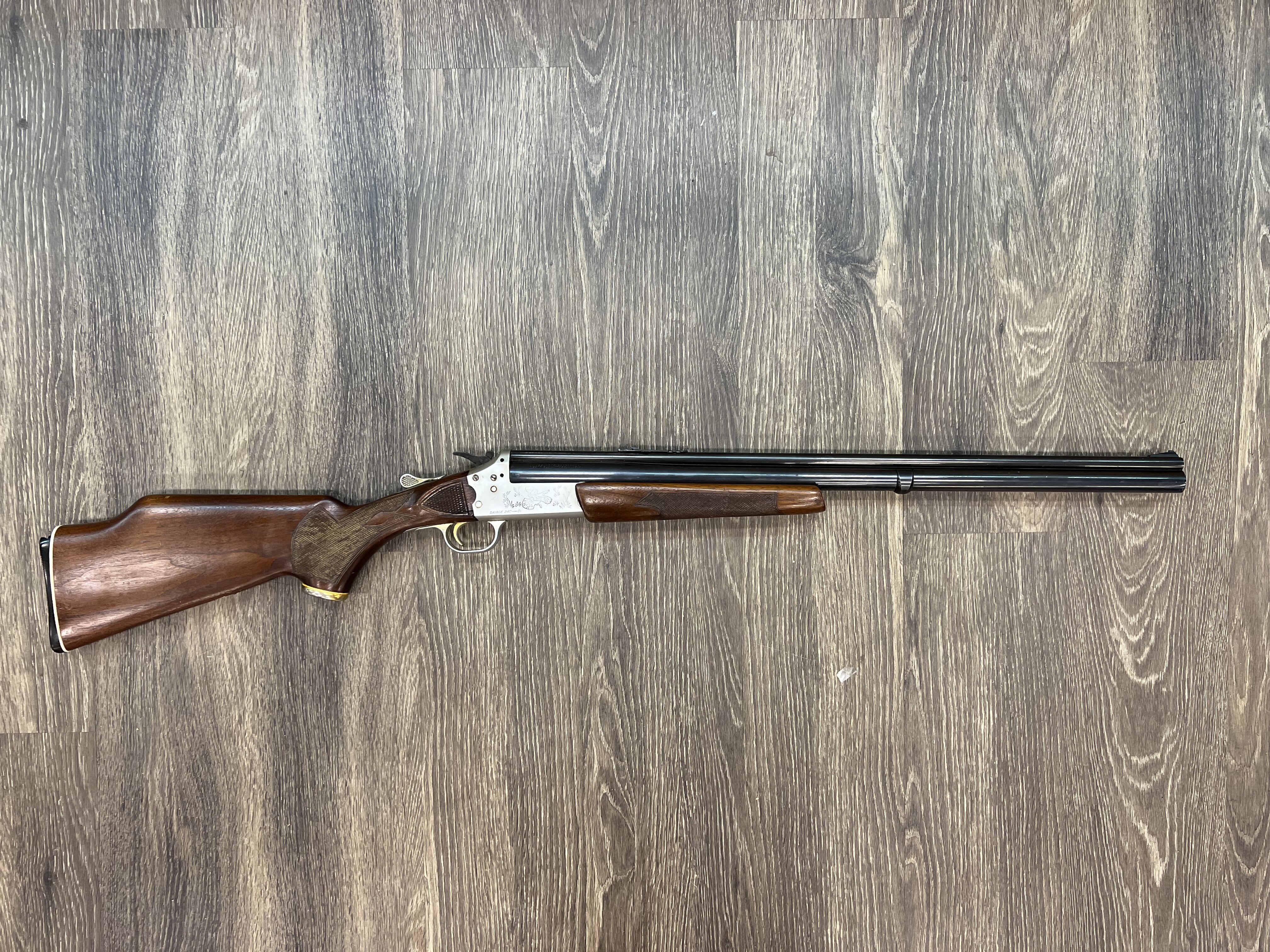 SAVAGE ARMS 24C-DL COMBO SILVER RECEIVER BLUED WALNUT 24