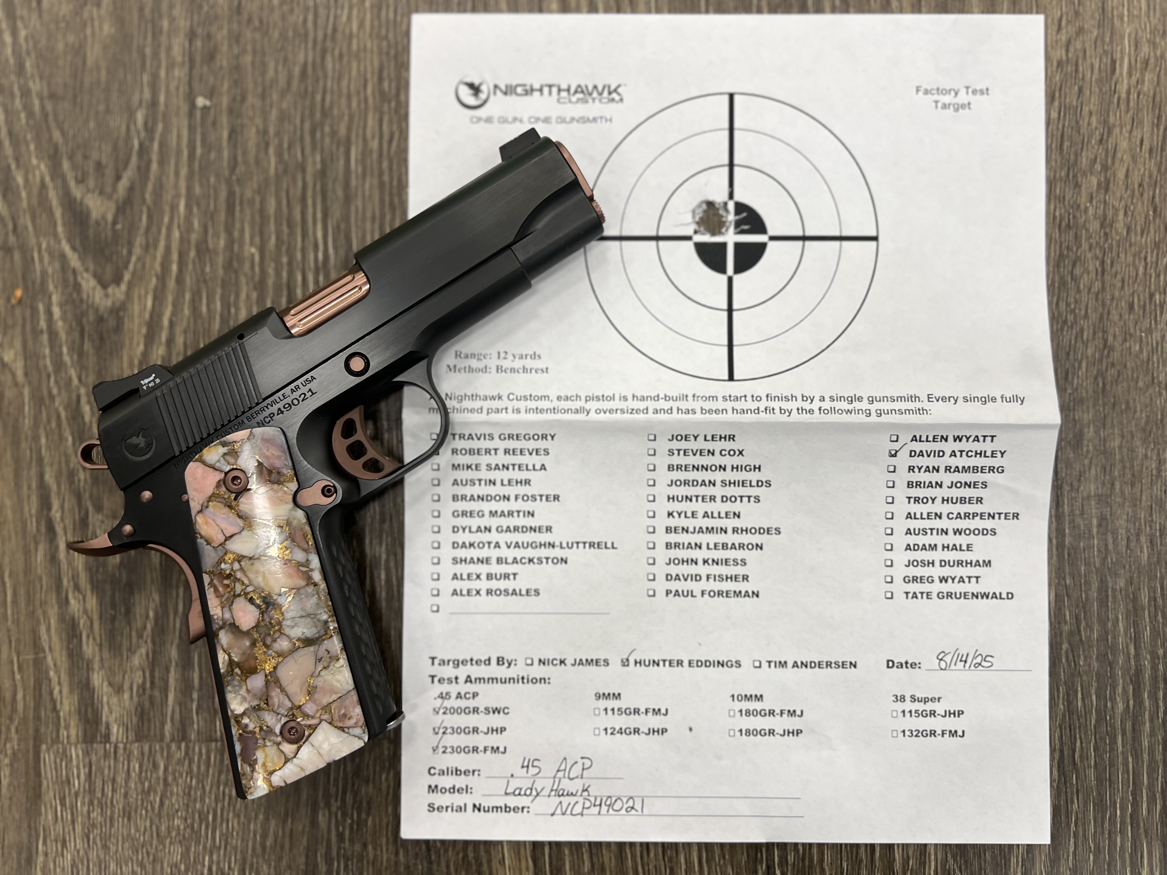NIGHTHAWK 1911 LADY HAWK 2.0 IOS COMM BLACK DLC ROSE GOLD 4.25" BBL .45ACP-img-3