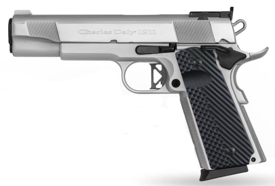 CHARLES DALY 1911 EMPIRE MATTE CHROME FINISH ADJ. TARGET REAR 5" BBL .45ACP-img-0