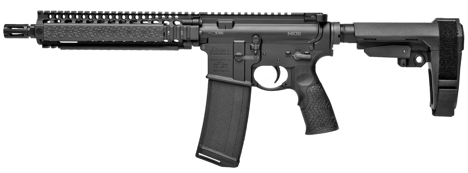 DANIEL DEFENSE DDM4 MK18 BLACK RIS II QUAD SB TACTICAL BRACE 10.5