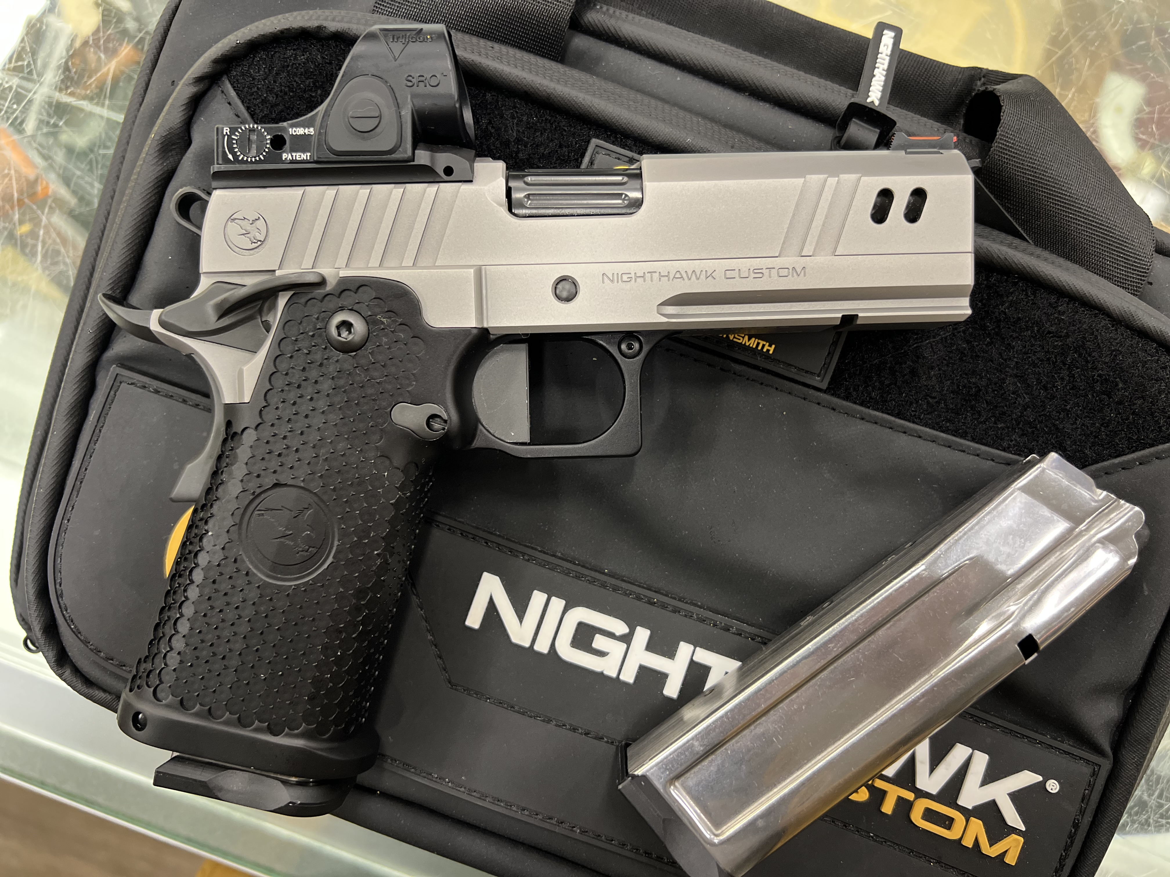 NIGHTHAWK 1911 BDS9 COMMANDER IOS DOUBLE STACK SILVER DLC 4.25