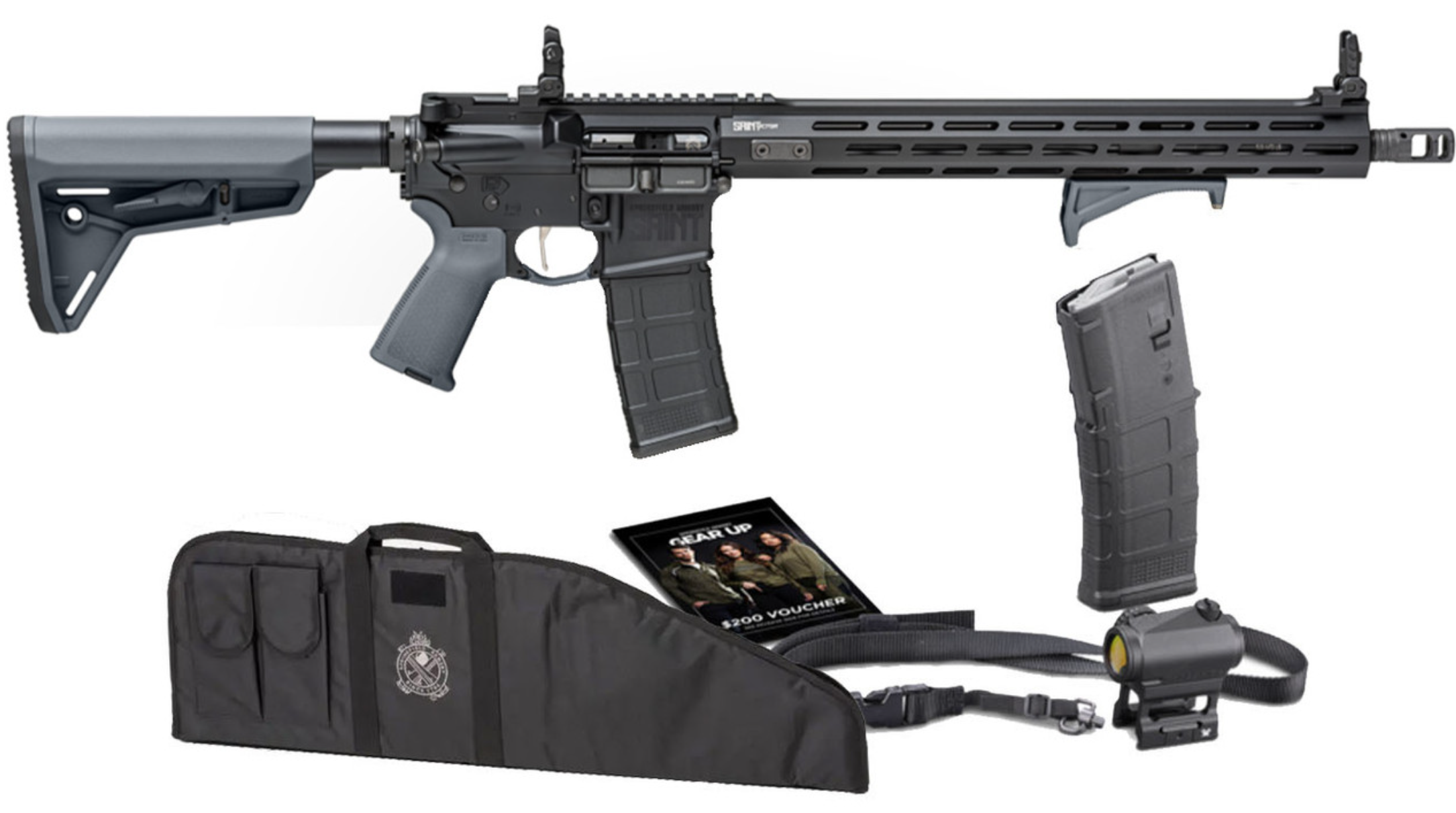 SPRINGFIELD SAINT VICTOR BLACK FINISH GRAY FURNITURE M-LOK 16" BBL 5.56-img-0