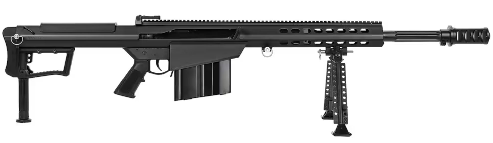 BARRETT MFG. M107A1 107A1 STEEL BLACK CERAKOTE FINISH FLUTED 20" BBL .50BMG-img-0