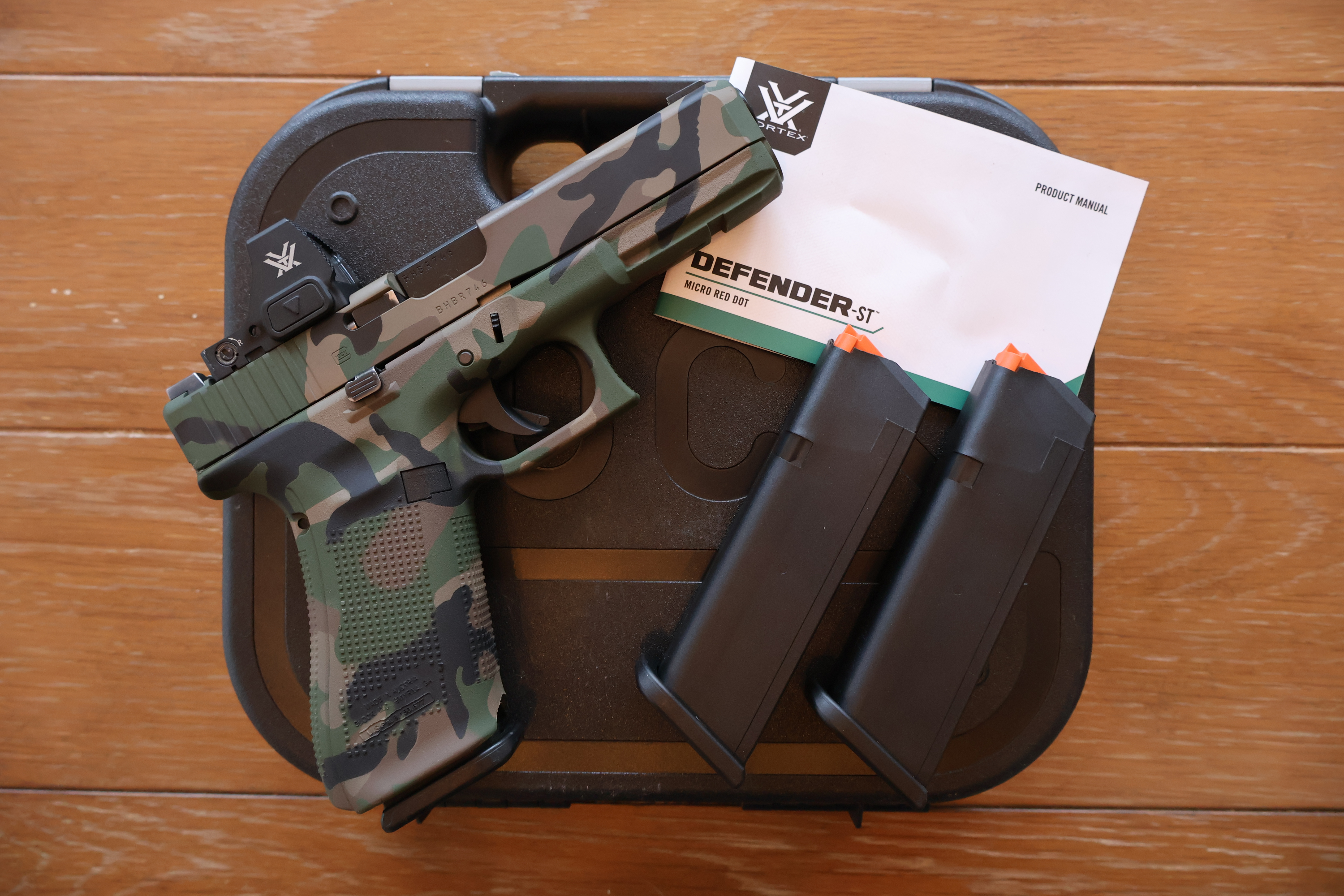 GLOCK G17 GEN5 VORTEX OPTICS CUT M81 WOODLAND CAMO GRENADE PORT 4.49" 9MM-img-0