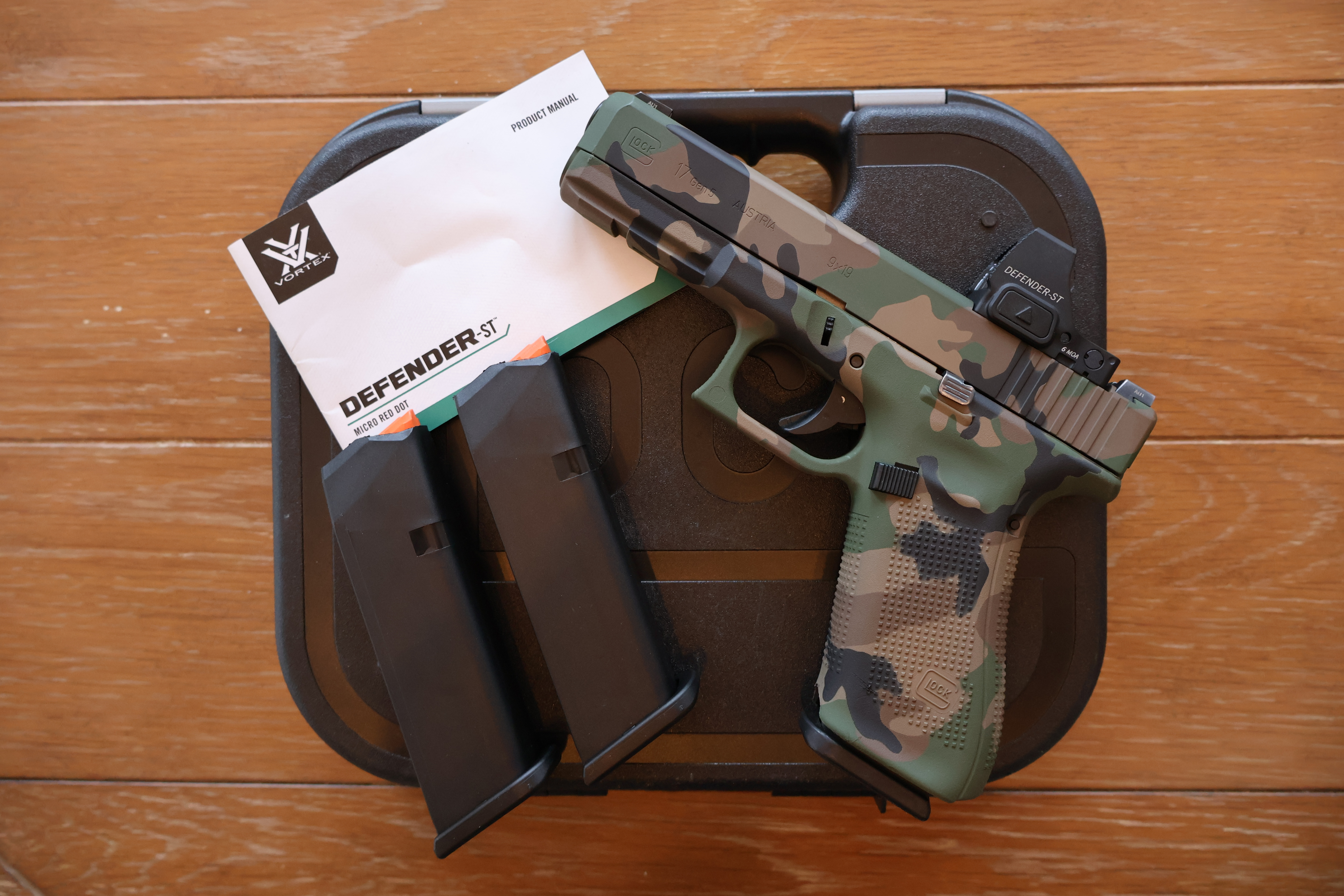 GLOCK G17 GEN5 VORTEX OPTICS CUT M81 WOODLAND CAMO GRENADE PORT 4.49" 9MM-img-2