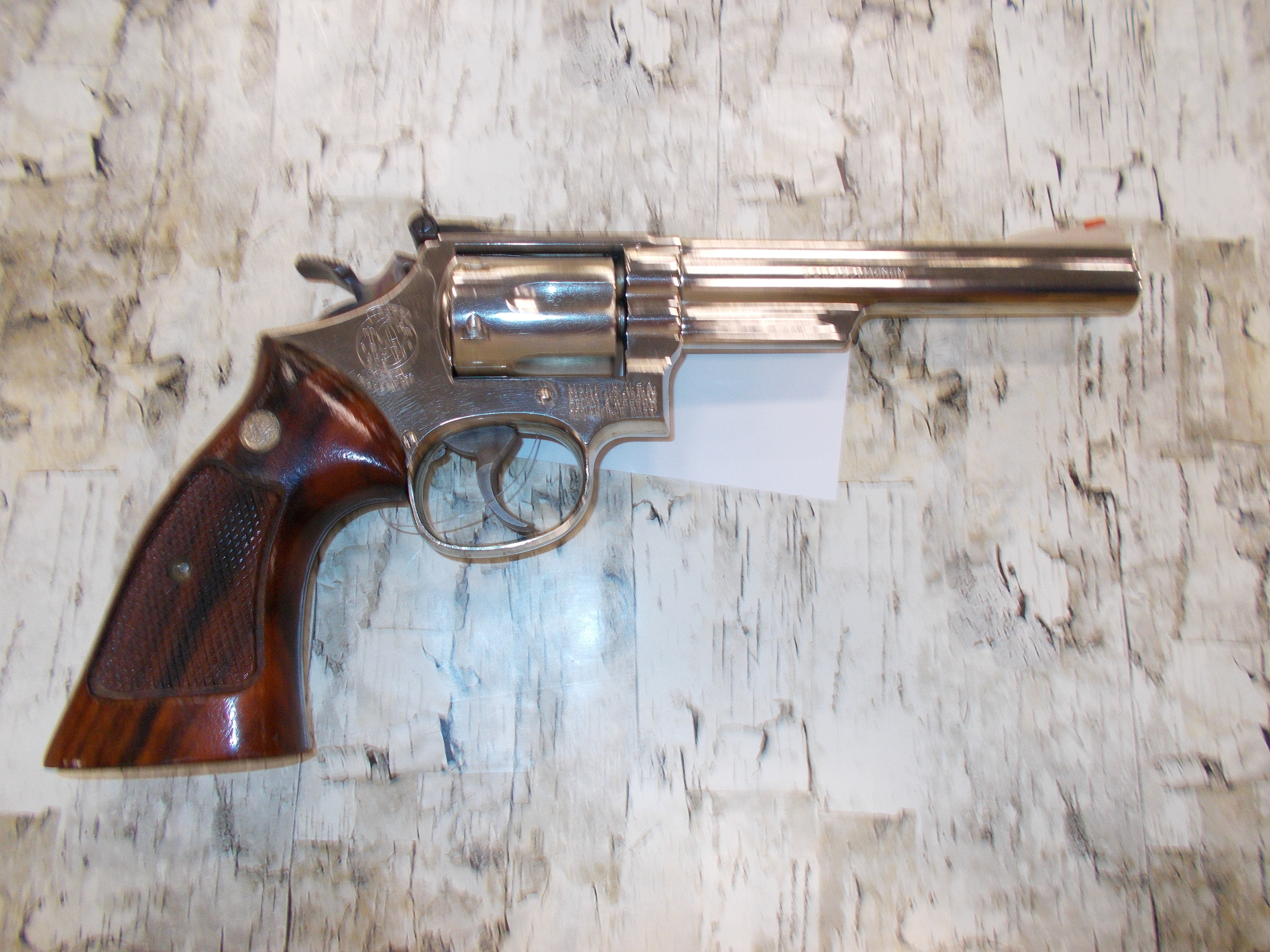 SMITH & WESSON MODEL 19-4 REVOLVER NICKEL 6" BBL .357 MAG-img-0
