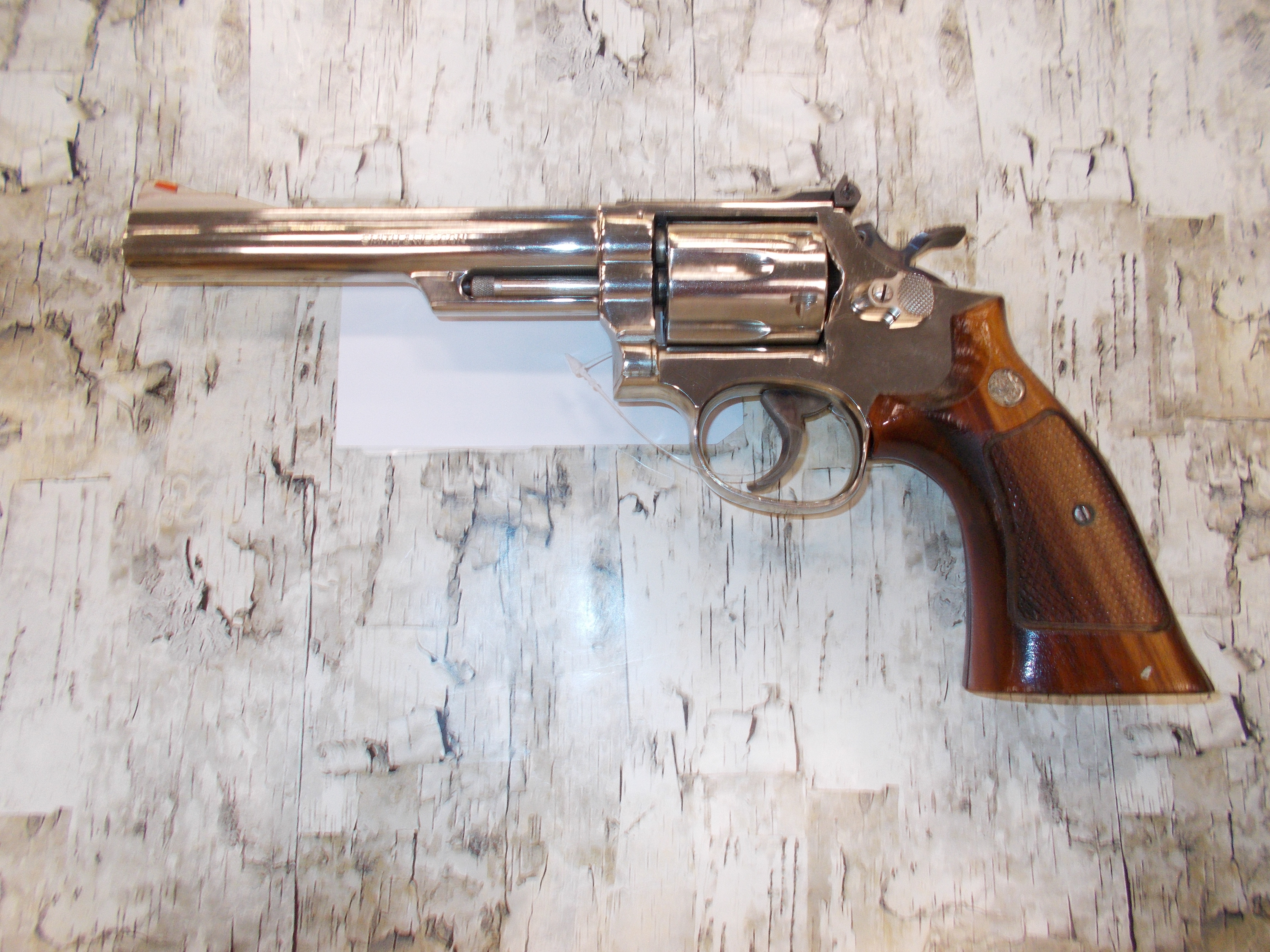 SMITH & WESSON MODEL 19-4 REVOLVER NICKEL 6" BBL .357 MAG-img-1