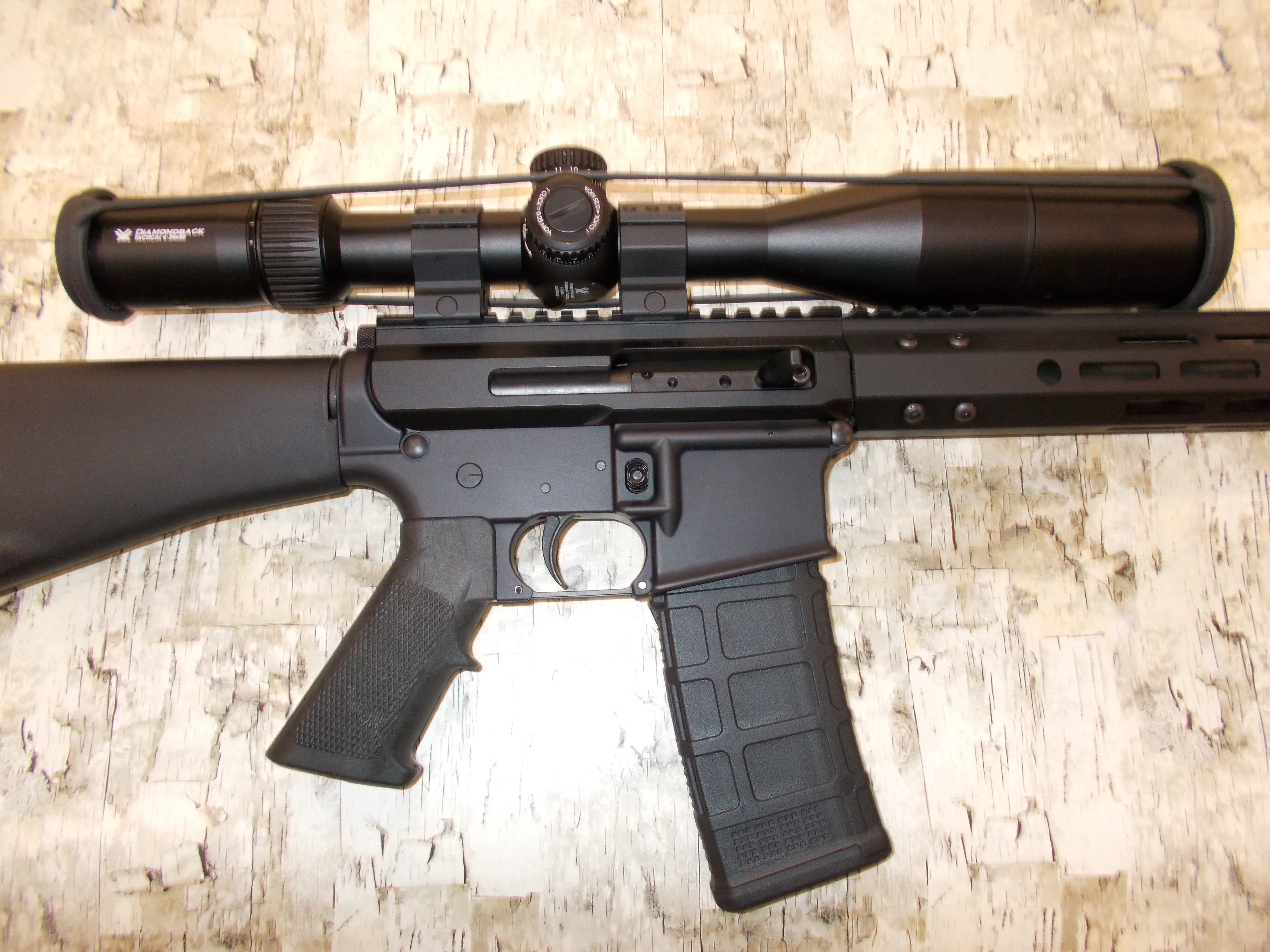 ANDERSON AM-15 BLACK 16" BBL, BEAR CREEK SIDE-CHARGING UPPER 5.56 -img-0