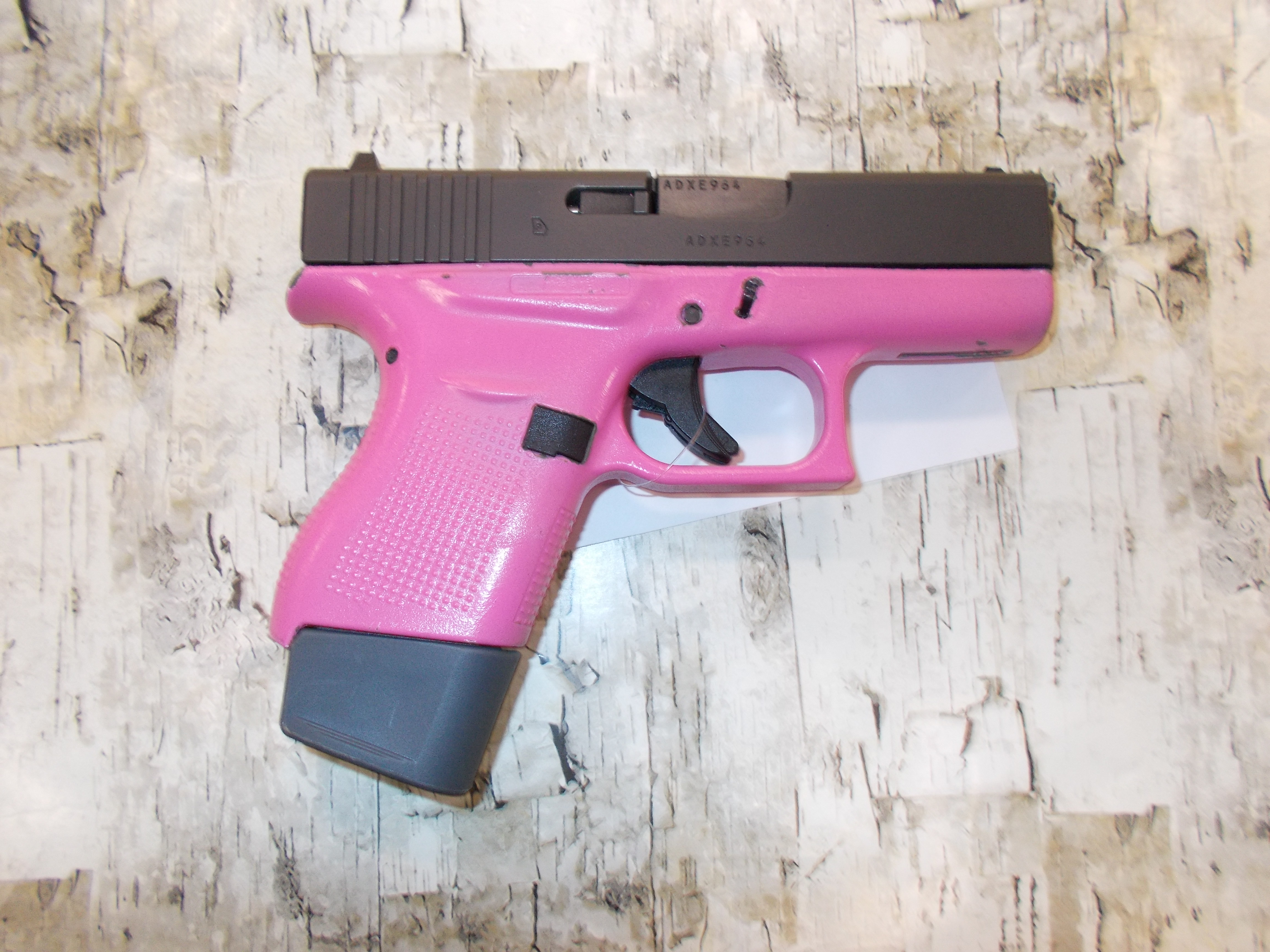 GLOCK USA G43 PINK FRAME BLACK SLIDE 3.1" BBL 9MM-img-0