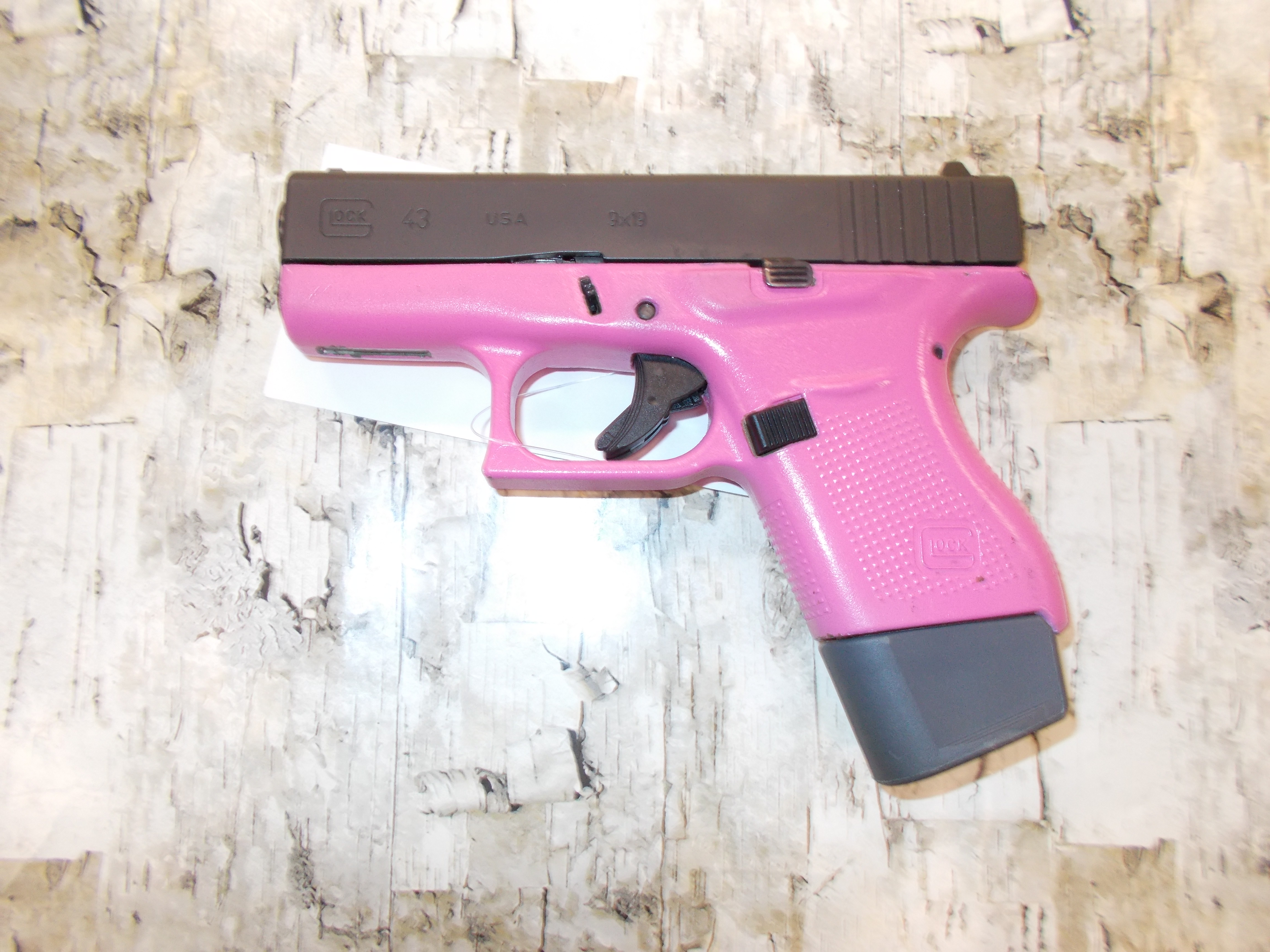 GLOCK USA G43 PINK FRAME BLACK SLIDE 3.1" BBL 9MM-img-1