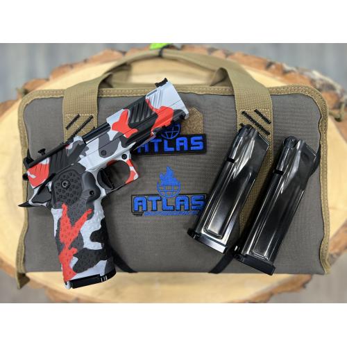 ATLAS ARES COMMANDER RED MULTI-URBAN CAMO ALUMINUM (3) DLC MAGS PORTED 4.25" BBL 9MM