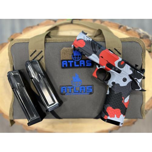 ATLAS ARES COMMANDER RED MULTI-URBAN CAMO ALUMINUM (3) DLC MAGS PORTED 4.25" BBL 9MM