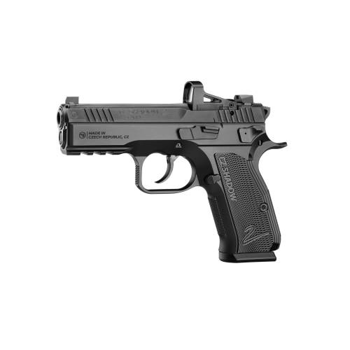 CZ-USA 91244 Shadow 2 Carry Frame 9mm Luger 15+1, 4" Black Steel Barrel, Black Nitride Serrated Steel Slide, Black Steel Frame w/Decocker