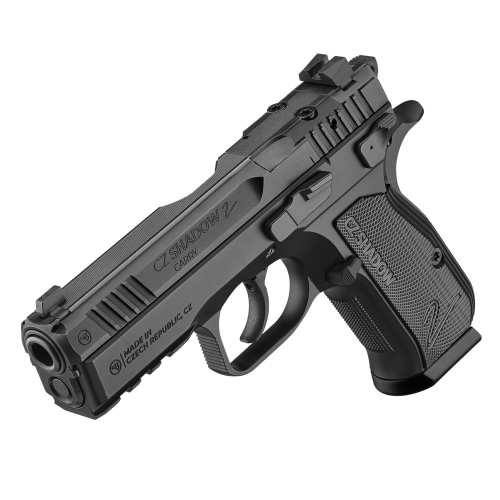 CZ-USA 91244 Shadow 2 Carry Frame 9mm Luger 15+1, 4" Black Steel Barrel, Black Nitride Serrated Steel Slide, Black Steel Frame w/Decocker