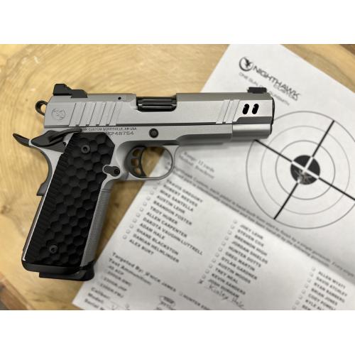 NIGHTHAWK 1911 VICE PRESIDENT COMMANDER IOS STAINLESS FINISH AMBI SAFETY FLUTED 4.25" BBL 9MM