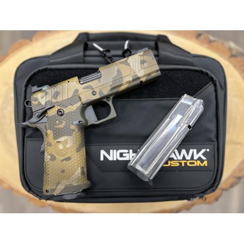 NIGHTHAWK 1911 TRS IOS COMMANDER DOUBLE STACK MC MULTI CAMO FINISH AGGRESSIVE TEXTURE AMBI SAFETY .25" BBL 9MM