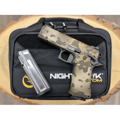 NIGHTHAWK 1911 TRS IOS COMMANDER DOUBLE STACK MC MULTI CAMO FINISH AGGRESSIVE TEXTURE AMBI SAFETY .25" BBL 9MM