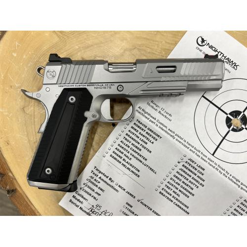 NIGHTHAWK 1911 AGENT2 GOVERNMENT RECON STAINLESS FINISH UPGRADE 5" BBL .45 ACP