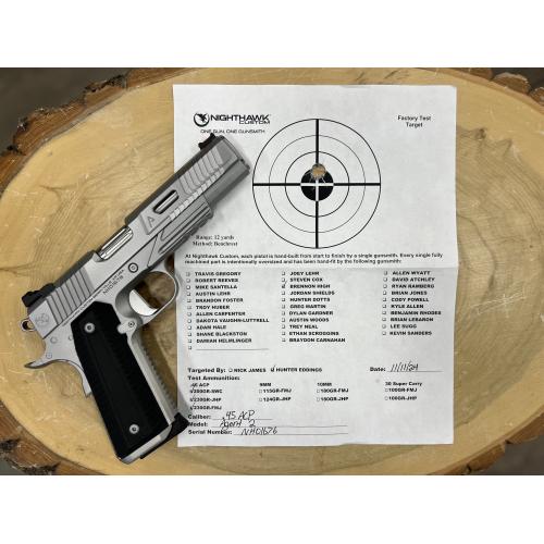 NIGHTHAWK 1911 AGENT2 GOVERNMENT RECON STAINLESS FINISH UPGRADE 5" BBL .45 ACP