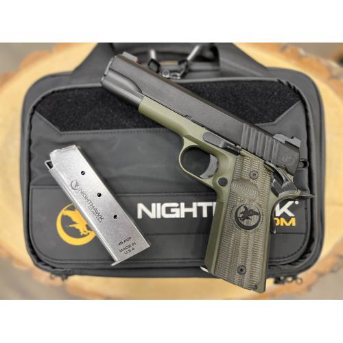 NIGHTHAWK 1911 TROOPER OD GREEN FRAME BLACK OUT UPGRADE NITRIDE SLIDE AMBI SAFETY FLUTED 5" BBL .45ACP NIGHTHAWK 1911 TROOPER OD GREEN FRAME BLACK OUT UPGRADE NITRIDE SLIDE AMBI SAFETY FLUTED 5" BBL .45ACP