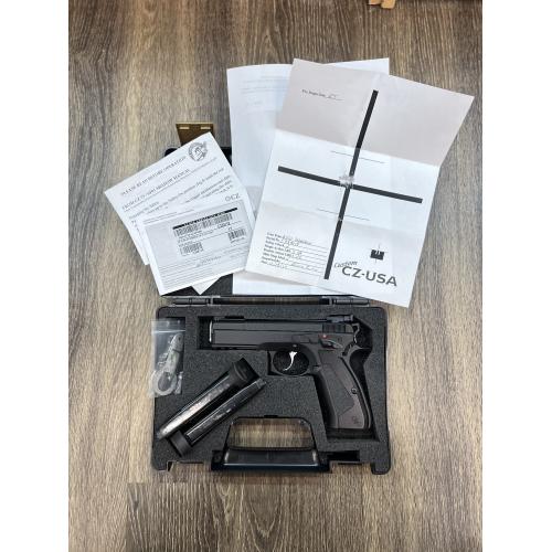 CZ 75 SP-01 ACCU SHADOW CUSTOM SHOP BLACK FINISH MANUAL SAFETY 4.6" BBL 9MM W/ FACTORY BOX 