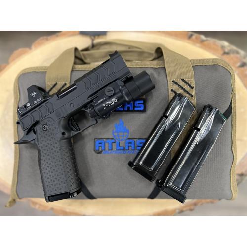 ATLAS EOS HC1911 PERFECT ZERO BLACK DLC FINISH AMBI SAFETY PORTED 4.25" BBL 9MM