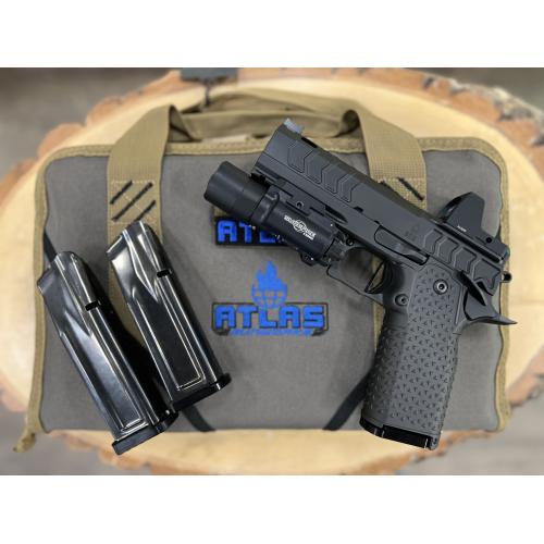 ATLAS EOS HC1911 PERFECT ZERO BLACK DLC FINISH AMBI SAFETY PORTED 4.25" BBL 9MM
