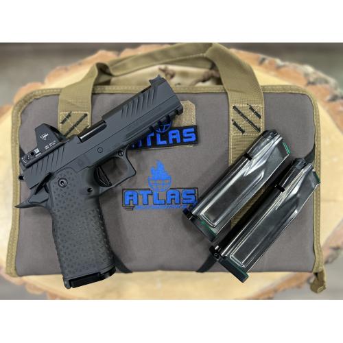 ATLAS ARES COMMANDER DLC FINISH ALUMINUM (3) DLC MAGS PORTED 4.25" BBL 9MM