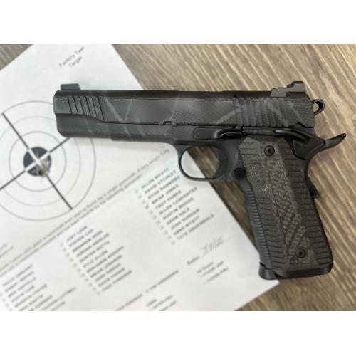 NIGHTHAWK 1911 THE BULL IOS GOVERNMENT SHADOW URBAN GRAY CERAKOTE CARBON FIBER GRIP AMBI-SAFETY 5" BBL .45ACP