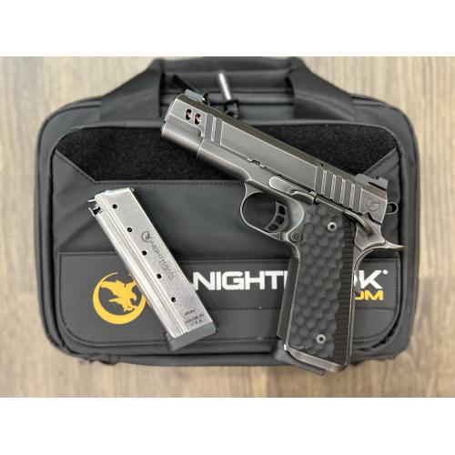 NIGHTHAWK 1911 VICE PRESIDENT IOS SMOKED NITRIDE FINISH AMBI-SAFETY ROSE GOLD FLUTED 4.25" BBL 9MM