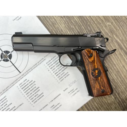 NIGHTHAWK 1911 NHC CLASSIC GOVERNMENT BLACK DLC FINISH POLISHED FLATS AMBI-SAFETY ADJ. NIGHT SIGHTS 5" BBL .45ACP
