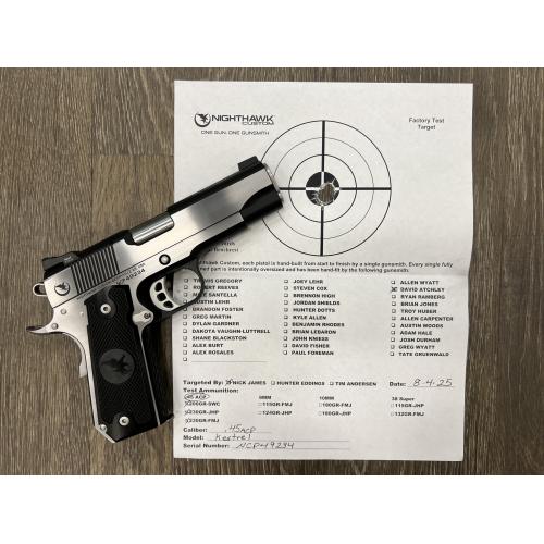NIGHTHAWK 1911 KESTREL IOS COMMANDER SCALLOPED FRAME ALUMA GRIP  CCC UPGRADE POLISH FLATS 4.25" BBL .45ACP NIGHTHAWK 1911 KESTREL IOS COMMANDER SCALLOPED FRAME ALUMA GRIP  CCC UPGRADE POLISH FLATS 4.25" BBL .45ACP