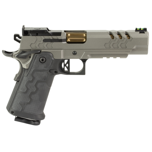 Kimber Mfg, Inc 3500061 2K11 Target 9mm Luger 10+1 5" Coyote PVD Bull Barrel, Matte Kim Pro Graphite Lightening Cut/Optic Ready/Serrated Stainless Steel Slide & Stainless Steel Frame w/Beavertail & Picatinny Rail, MJD Black Grip Module