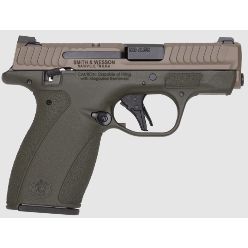 Smith & Wesson 13926 Bodyguard 2.0 Micro Frame 380 ACP 12+1 2.75" Black Armornite Stainless Steel Barrel, FDE Armornite Serrated Stainless Steel Slide, OD Green Polymer Frame, Textured Grip