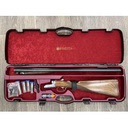 BERETTA 486 PARALELLO SXS ENGRAVED SILVER RECEIVER STRAIGHT WALNUT STOCK 28