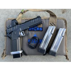 ATLAS APOLLO V2 HC1911 PERFECT ZERO BLACK DLC FINISH FLAT MEDIUM SILVER SUB 2# TRIGGER AMBI-SAFETY 4.6