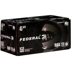 FEDERAL BLACK PACK 45 ACP AMMO 230 GRAIN FULL METAL JACKET 150 ROUNDS - C45230BP150 150 ROUNDS