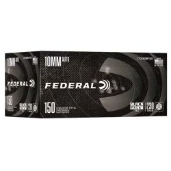FEDERAL BLACK PACK 10MM AUTO AMMO 180 GRAIN FULL METAL JACKET C10180BP150 150 ROUNDS