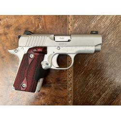 KIMBER MICRO9 SILVER FINISH G-10 CRIMSON TRACE GRIPS FIBER OPTIC FRONT SIGHT 3