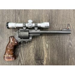 RUGER SUPER REDHAWK REVOLVER TARGET GRAY FINISH WOOD GRIPS ADJ. SIGHT 9.5