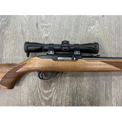 RUGER 10/22 DELUXE CARBINE BLUED FINISH WALNUT STOCK LEUPOLD FX-1 4X28 OPTIC NO BOX EXTRA MAGS