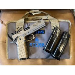 ATLAS ARES HC1911 SANDHAWK BURNT BRONZE & TAN FRAME FDE SLIDE CERAKOTE AMBI-SAFETY PORTED 4.25