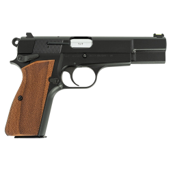 Inglis Manufacturing P-35, Single Action, Semi-automatic, Metal Frame Pistol, Full Size, 9MM, 4.7 Barrel, Chromate Finish, Black, Manual Safety, 15 Ro