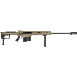 Barrett M107A1, Semi-automatic, 50 BMG, 29 Barrel, Flat Dark Earth Cerakote Finish, Synthetic Stock, Front/Rear Flip Sights, 10 Rounds, 1 Magazine, In