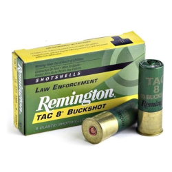 REMINGTON LAW ENFORCEMENT TAC-8 12 GAUGE AMMO 2-¾” 00 BUCKSHOT 8 PELLETS - 12BT800