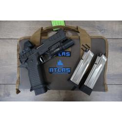 ATLAS APOLLO V2 HC1911 BLACK DLC FINISH FLAT MEDIUM BLACK SUB 2LB TRIGGER PORTED 4.6